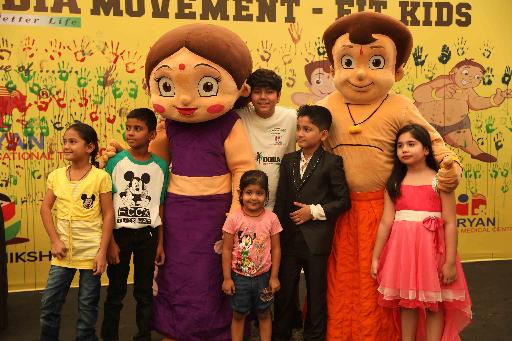 Chota Bheem & The Little Doctors team in the town