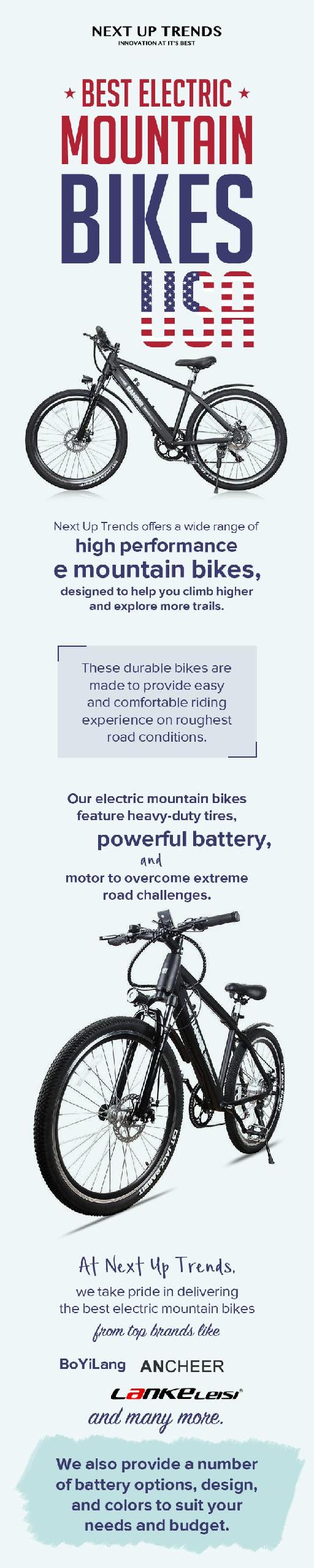 Shop the Best Electric Mountain Bikes in the USA