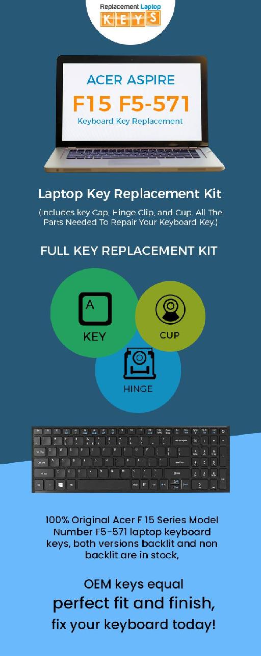 Shop Acer Aspire F5-571 Keyboard Keys from Replacement Laptop Keys
