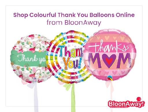 Shop Colourful Thank You Balloons Online from BloonAway