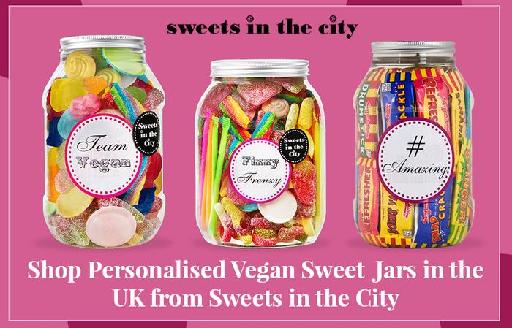 Shop Personalised Vegan Sweet Jars from Sweets in the City