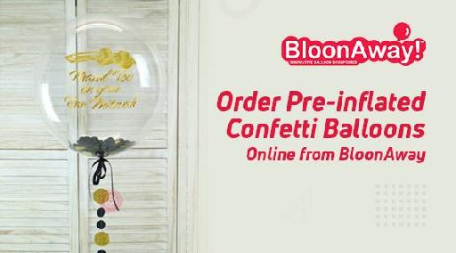 Order Pre-inflated Confetti Balloons Online from BloonAway