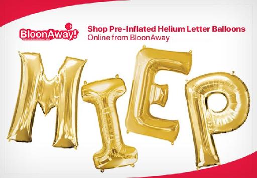 Shop Pre-Inflated Helium Letter Balloons Online from BloonAway