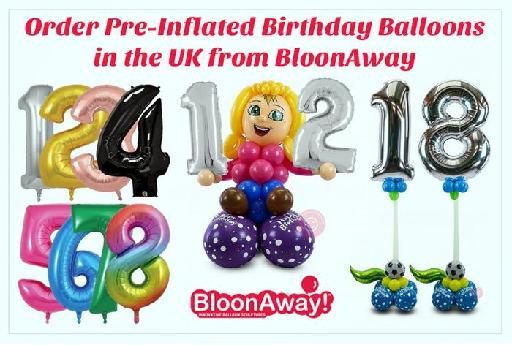 Order Pre-Inflated Birthday Balloons in the UK from BloonAway